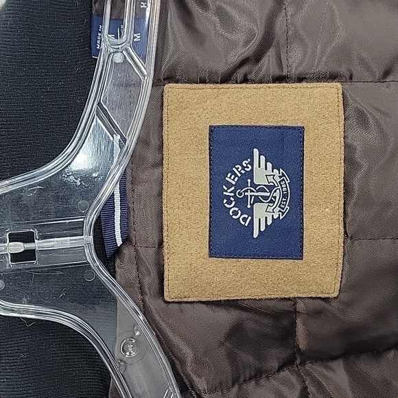 New DOCKERS Camel beige bomber jacket mens size Medium - Picture 7 of 10